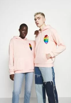 YOURTURN Meilleur Prix Garanti RAINBOW HEART HOODIE PRIDE UNISEX - Sweat à capuche pullover Capuche all